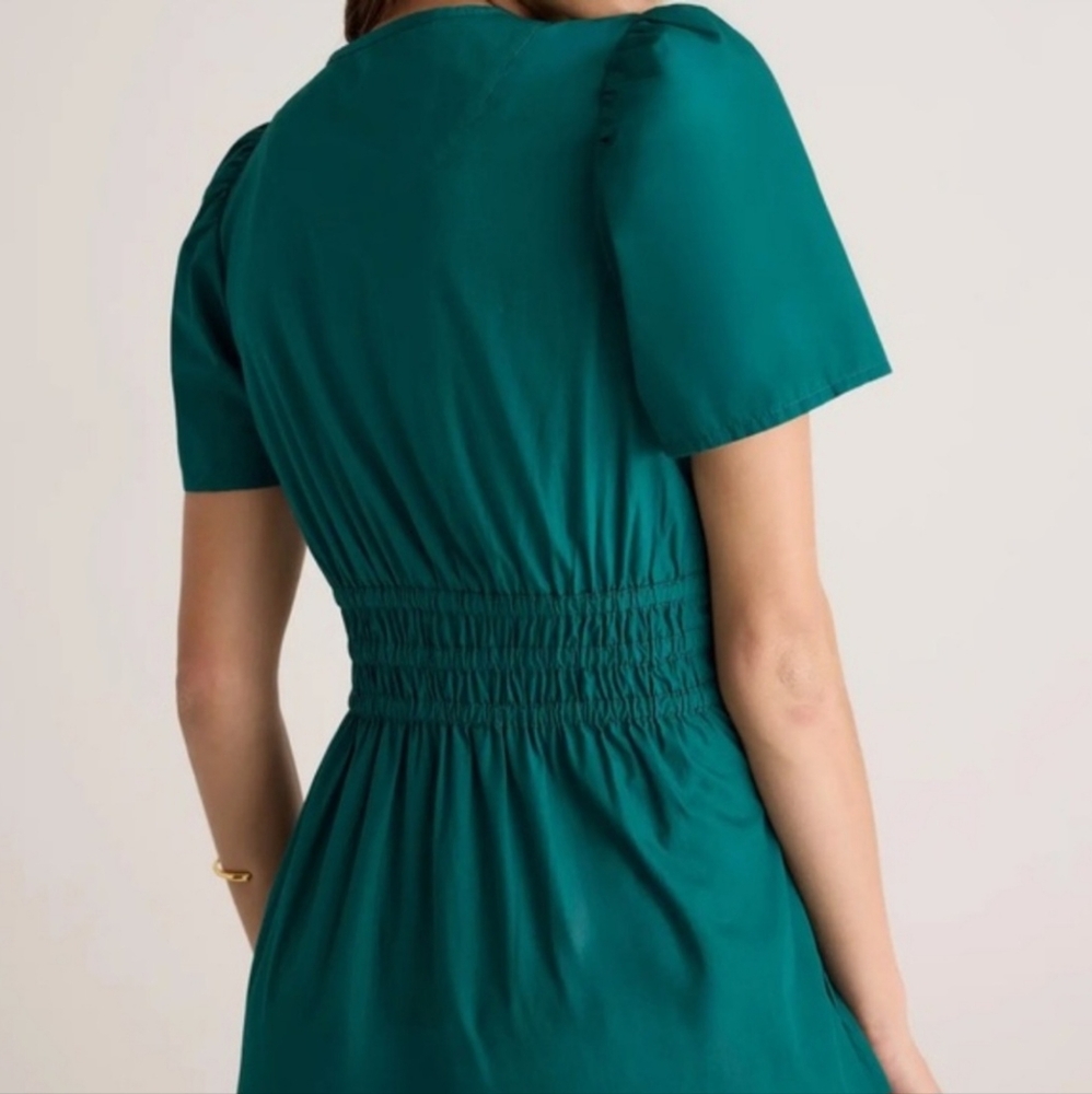 Quince Teal Maxi 100% Organic Cotton Dress - Picture 5 of 5
